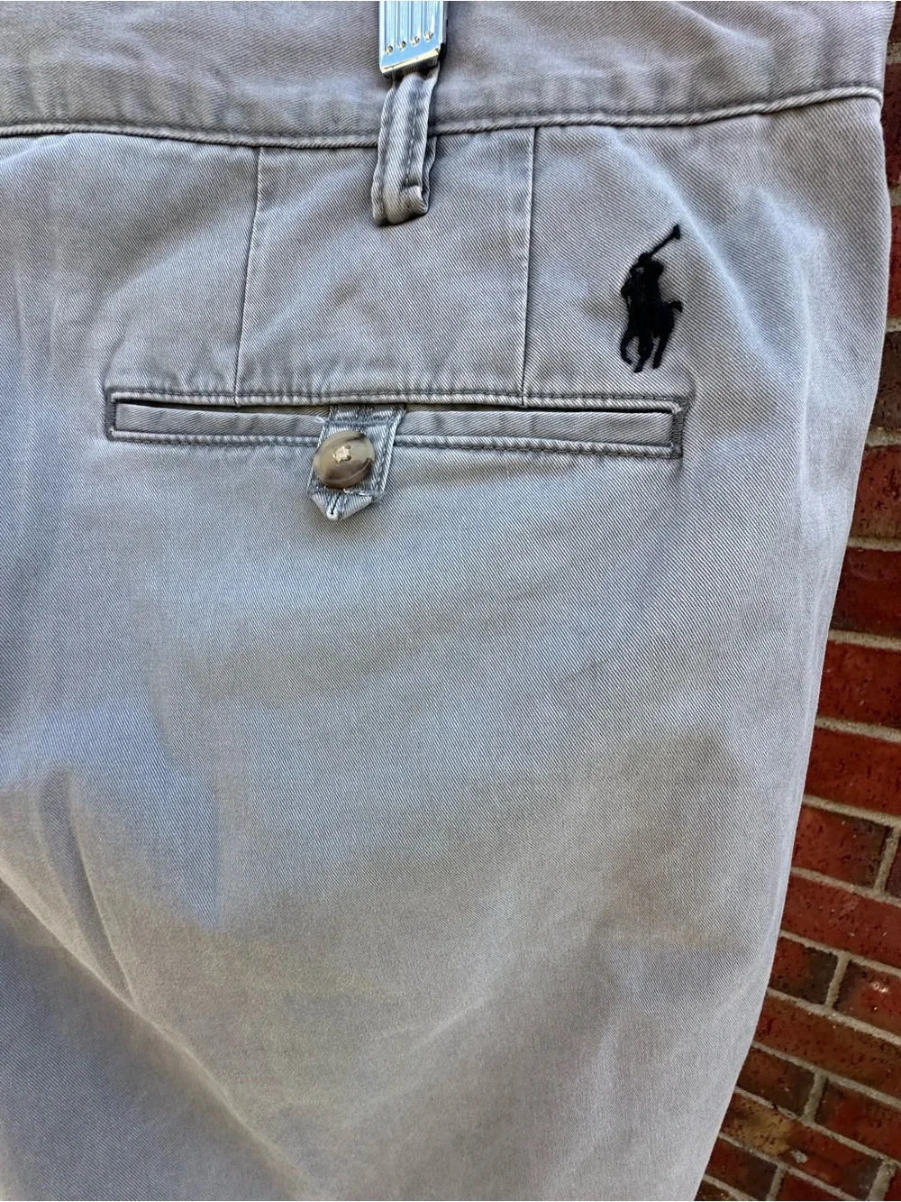 POLO Ralph Lauren Chino Soft Gray Stretch Classic Pants StraightPony Logo Preppy